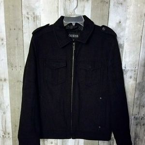 guess mens peacoat with hood